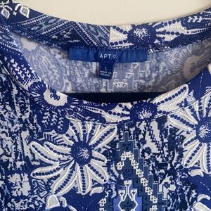 Apt 9 Blue and White Dress